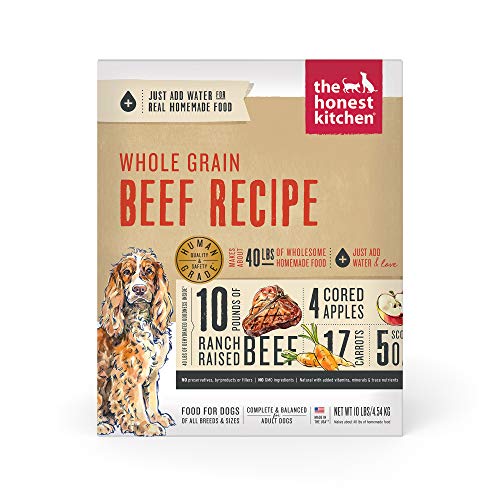 The Honest Kitchen Human Grade Dehydrated Organic Grain Beef Dog Food 10 lb - Verve