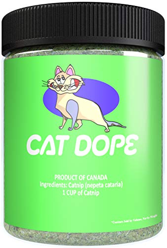 Cat Dope Catnip, Maximum Safe Blend for Cats, Infused with High Premium Potency Your Kitty is Sure to Go Crazy for (1 Cup)