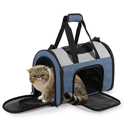JESPET Soft Pet Carrier for Travel, Portable & Lightweight Carrier Bag for Cat, Dog, Puppy, Small Animals