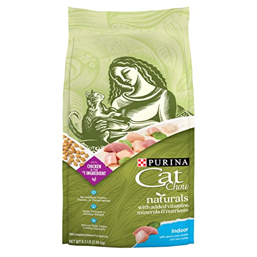 Purina Cat Chow Hairball, Healthy Weight, Indoor, Natural Dry Cat Food, Naturals Indoor - 6.3 lb. Bag