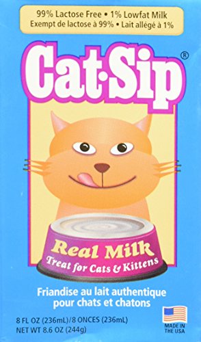 (6 Pack) Cat Sip Real Milk Treat for Cats and Kittens, 8 Ounces each