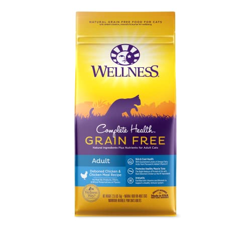 Wellness Complete Health Natural Grain Free Deboned Chicken & Chicken Meal Dry Cat Food, 2.25 Pound Bag