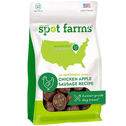 Spot Farms All Natural Human Grade Dog Treats, Chicken Apple Sausage, 12.5 Ounce