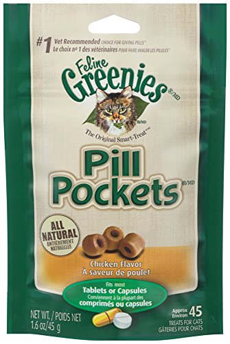Greenies Pill Pockets Chicken Cat Treats, 45 Treats