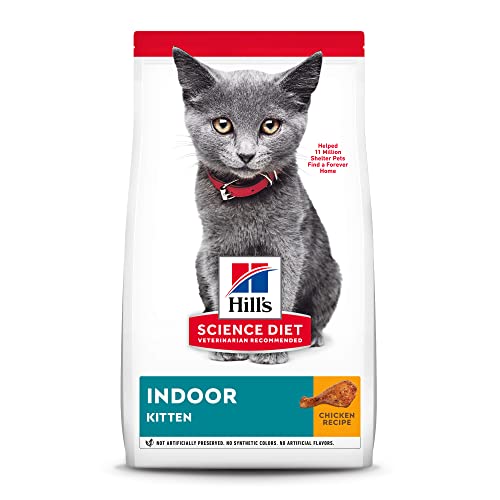 Hill's Science Diet Dry Cat Food, Kitten, Indoor, Chicken Recipe, 3.5 lb Bag