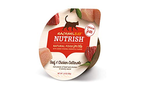 Rachael Ray Nutrish Natural Wet Cat Food, Beef & Chicken Catterole Recipe, 2.8 Ounce Cup (Pack of 12), Grain Free