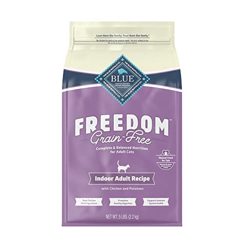 Blue Buffalo Freedom Grain Free Natural Indoor Adult Dry Cat Food, Chicken 5-lb.