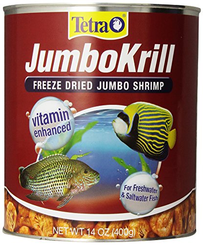 Tetra JumboKrill Freeze-Dried Jumbo Shrimp 14 Ounces, Natural Shrimp Treat For aquarium Fish