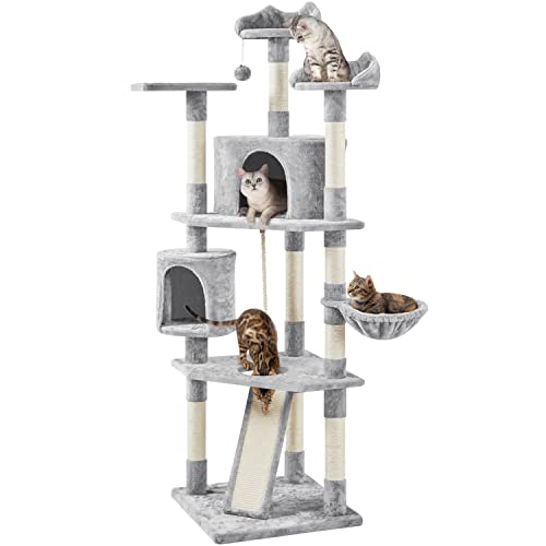 YAHEETECH 79 inches Multi-Level Cat Tree Condo with Scratching Post Pet Stand Play House Furniture Kitten Kitty Activity Tower