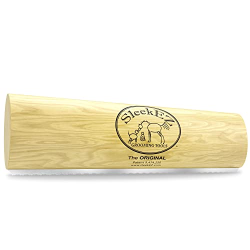 SleekEZ Original Deshedding Grooming Tool for Dogs, Cats & Horses - Undercoat Brush for Short & Long Hair - Painlessly Remove 95% of Loose, Matted & Tangled Hair - Easy to Clean - USA Made - (10 inch)