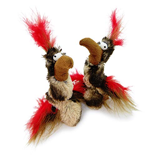 Pet Craft Supply Co. Funky Pheasant Crazy Catnip Cuddler Funny Cuddling Chasing Hunting Irresistible Stimulating Soft Plush Boredom Relief Interactive Cat Toy with Realistic Feathers