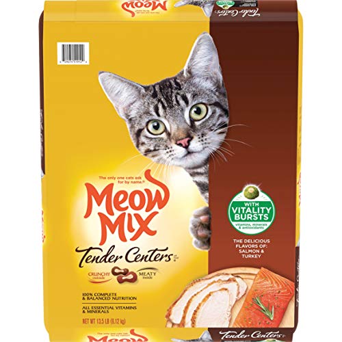 Meow Mix Tender Centers, 13.5-Pound, Salmon & Turkey with Vitality Bursts