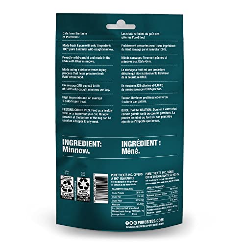 Purebites Minnow Freeze Dried Cat Treats, 1.09Oz | 31G - Value Size