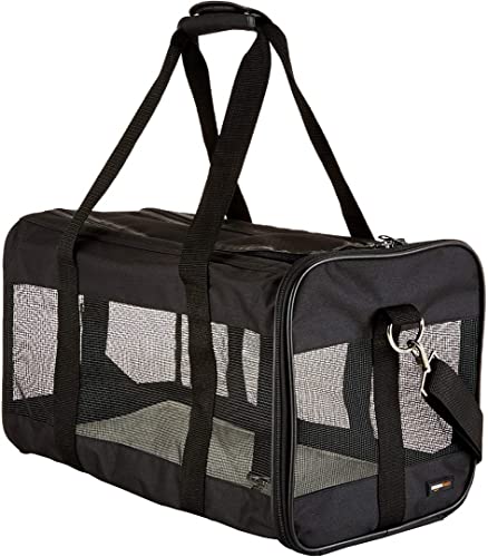 AmazonBasics Black Soft-Sided Pet Carrier - Large