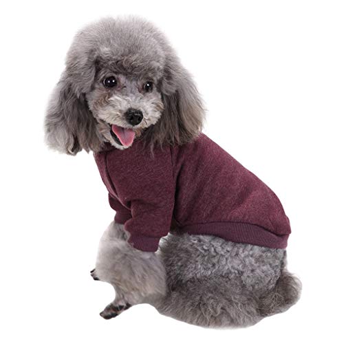 Fashion Focus On Pet Dog Clothes Knitwear Dog Sweater Soft Thickening Warm Pup Dogs Shirt Winter Puppy Sweater for Dogs (Brown, XXS)