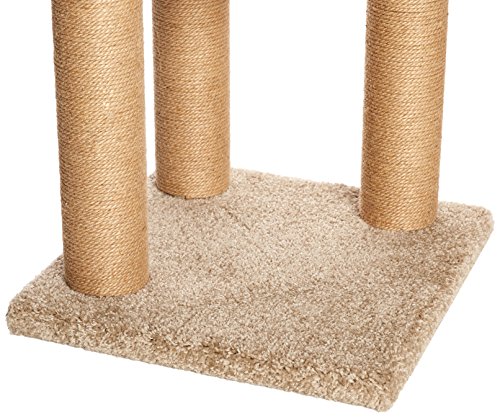 AmazonBasics Medium Cat Condo Activity Tree Tower with Scratching Post Toy - 16 x 16 x 31 Inches