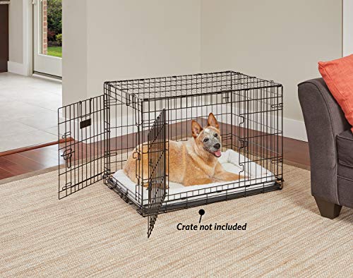 MidWest Homes for Pets Homes for Pets Quiet Time Fleece Bolster Pet Bed - Cream - 36 x 23-Inchch (40236)