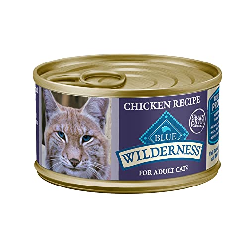 Blue Buffalo Blue Wilderness Chicken Canned Cat Food, 3 oz, Case of 24, 24 X 3 OZ