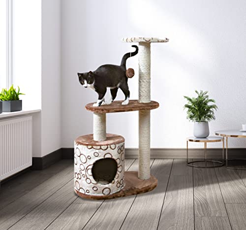 TRIXIE Pet Products Casta Cat Tree, Brown/Beige