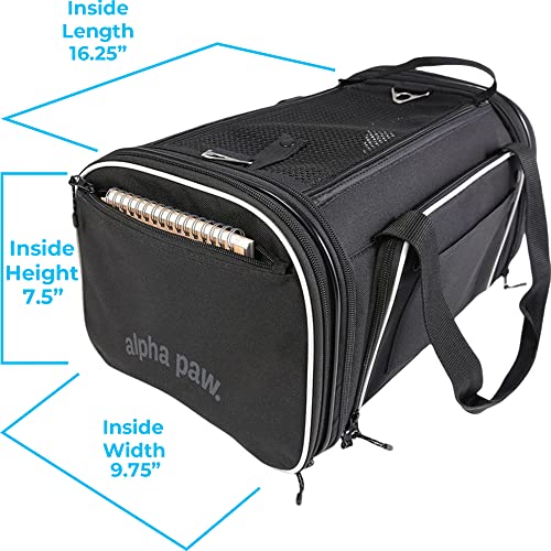 Smiling Paws Pets 4-Way Expandable Airline Approved Soft Sided Pet Carrier, Pet Travel TSA Carrier Bag for Cats, Puppies & Animals, Collapsible Kennel, Airplane, Car & Train Travel, 17x11x9 L/W/H (XS)