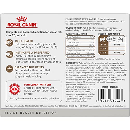 Royal Canin Feline Health Nutrition Aging 12+ Loaf In Sauce Canned Cat Food, 5.8 oz Can (Pack of 6)
