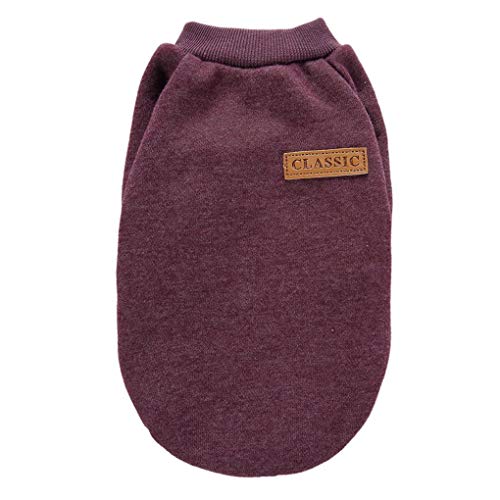 Fashion Focus On Pet Dog Clothes Knitwear Dog Sweater Soft Thickening Warm Pup Dogs Shirt Winter Puppy Sweater for Dogs (Brown, XXS)