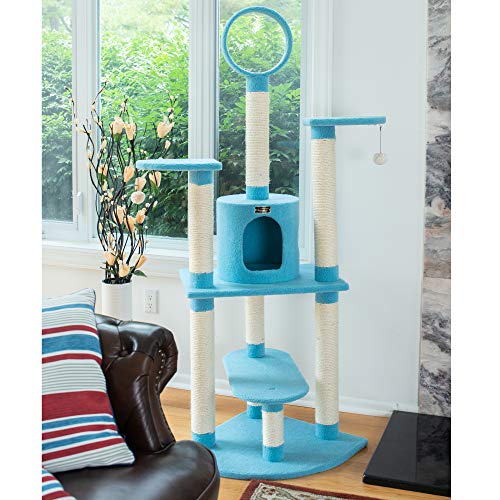 Armarkat Cat Tree - 65-Inch, Model B6605, Sky Blue
