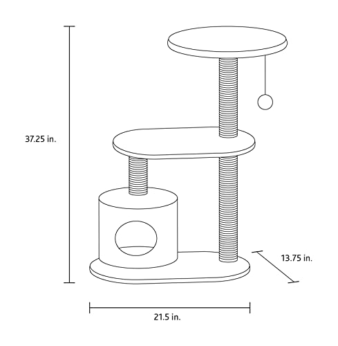 TRIXIE Pet Products Casta Cat Tree, Brown/Beige