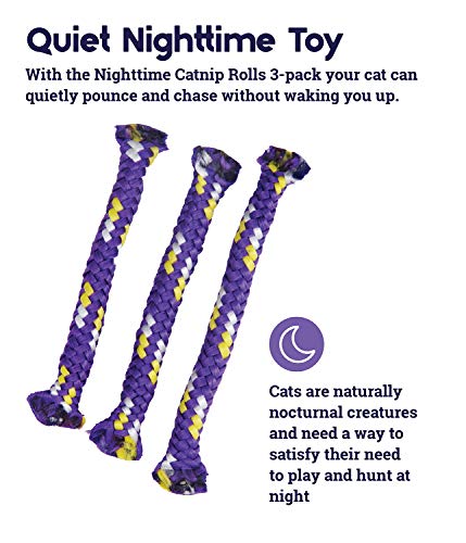 Nighttime Quiet Cat Toy Quiet Catnip Toys, Catnip Rolls by Petstages