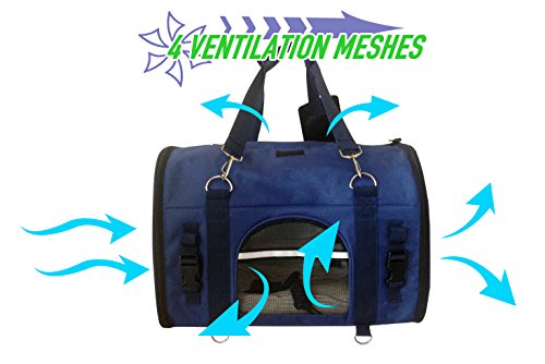 Natuvalle 6-in-1 Sturdy Pet Carrier Backpack, Front Pack, Shoulder Bag, Dog & Cat Carrier, Soft Sided pet Carrier, Small Animal Carrier, Pet Travel Carrier, Car Seat Crate