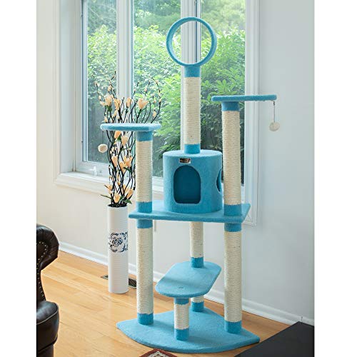 Armarkat Cat Tree - 65-Inch, Model B6605, Sky Blue
