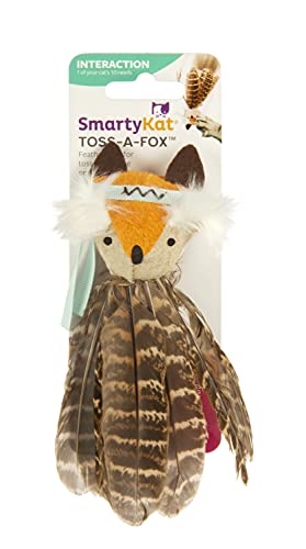 SmartyKat Toss-a-Fox Feathered Cat Toy