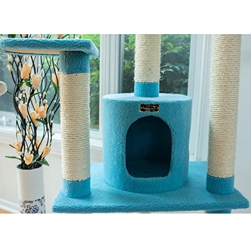 Armarkat Cat Tree - 65-Inch, Model B6605, Sky Blue