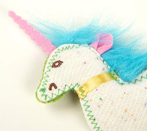 SmartyKat Fantasy Frenzy Crinkle Unicorn Catnip and Silvervine Plush Cat Toy