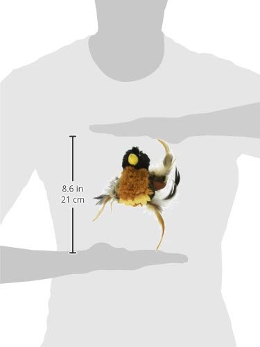 Pet Craft Supply Co. Batty & & Quirky Quail Funny Cuddling Chasing Irresistible Stimulating Soft Plush Boredom Relief Interactive Catnip Filled Cat Toy with Realistic Feathers (2 Pack), Model:2183