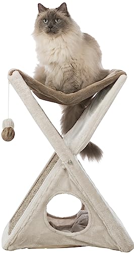 Trixie Pet Products Miguel Fold and Store Cat Tower, 20.25 x 13.75 x 25.5, Gray/Light Gray