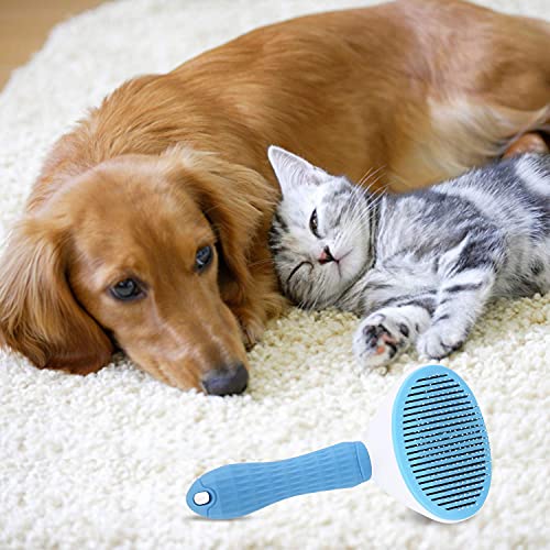 Depets Self Cleaning Slicker Brush - Pet Grooming Tool