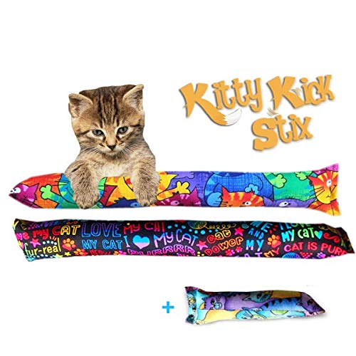 Kitty Kick Stix 15" Original Catnip Kicker Toy (Set of 2) (15" +6" Combo)