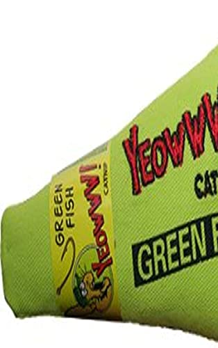 Yeowww Green Fish Catnip Toy