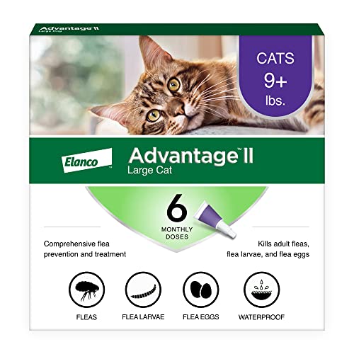 Bayer Animal Health Flea Prevention for Cats Over 9 lbs, 6 Pack, Advantage II