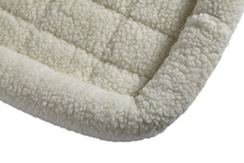 MidWest Homes for Pets Bolster Pet Bed for Dogs & Cats 48L-Inch White Fleece Dog Bed or Cat Bed w/ Comfortable Bolster | Ideal for Extra Large Dog Breeds & Fits a 48-Inch Dog Crate
