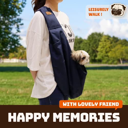 RETRO PUG Pet Carrier for Small and Medium Dogs,Cat - Pet Sling Purse - Front Pack  Travel Puppy Carrying Bag  Doggie Pouch  Adjustable Shoulder Strap  Tote Papoose  Chest Holder - 15~20 lbs