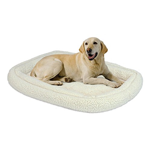 Double Bolster Pet Bed | 22-Inch Dog Bed ideal for XS Dog Breeds & fits 22-Inch Long Dog Crates