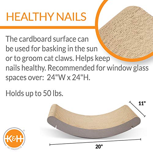 K&H Pet Products EZ Mount Scratcher Kitty Sill Cradle Tan 11 x 20 x 2
