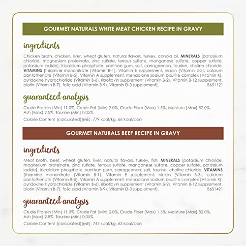 Purina Fancy Feast Natural Wet Cat Food Variety Pack, Gourmet Naturals Poultry & Beef Collection - (30) 3 oz. Cans