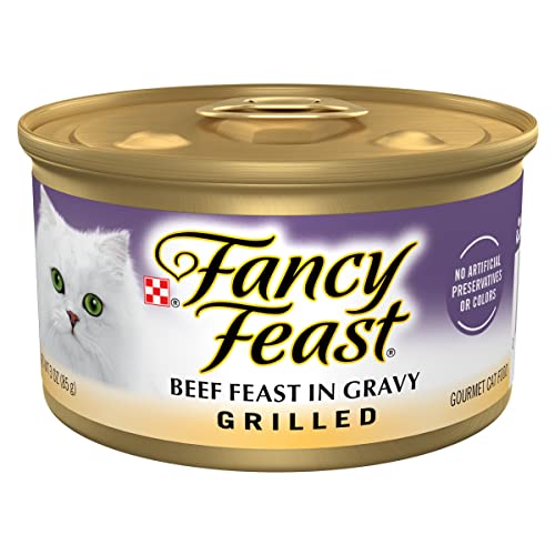 Purina Fancy Feast Gravy Grilled Wet Cat Food, Beef Feast - (24) 3 oz. Cans