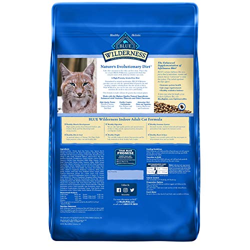 Blue Buffalo Wilderness High Protein Grain Free, Natural Adult Indoor Dry Cat Food, Chicken 11-lb