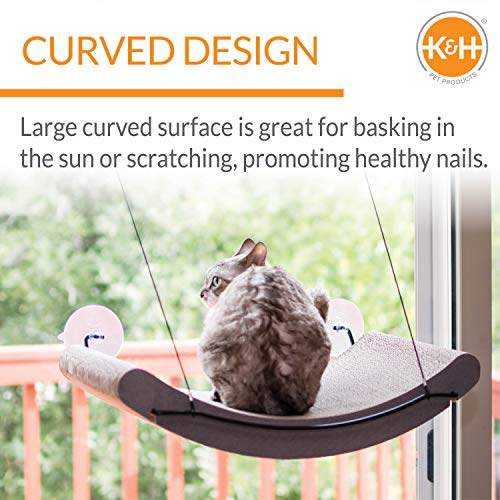 K&H Pet Products EZ Mount Scratcher Kitty Sill Cradle Tan 11 x 20 x 2