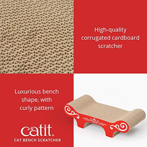 Catit Cat Scratcher with Catnip, Urban Cat Bench, 52416