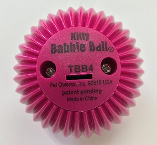 Pet Qwerks Cat Babble Ball with Catnip Infused, Interactive Cat Toy